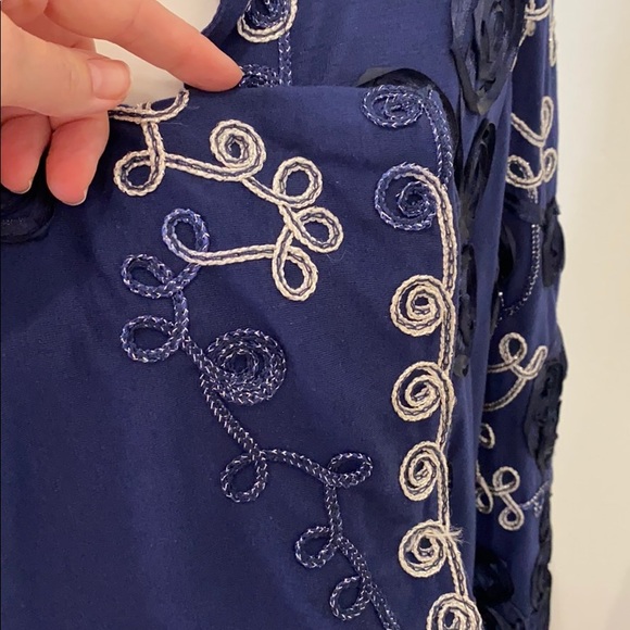 Once Again Blue Embellished Tunic size 3X - Picture 6 of 10